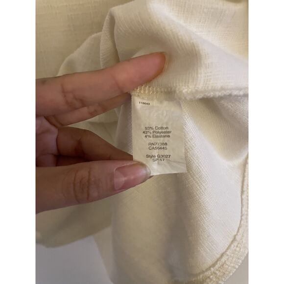 Madewell Top Women's Large White Skylark Cold-Shoulder Short Sleeve - Picture 7 of 8